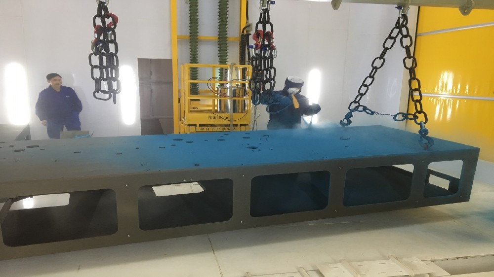 大型钢构件手动喷粉房