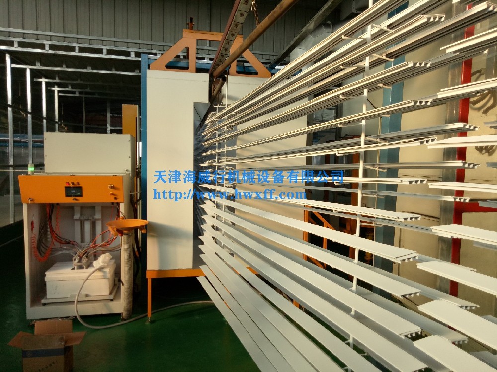 Dusting system for aluminium profiles